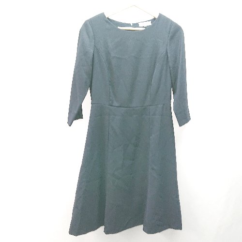 ◇ NATURAL BEAUTY BASIC バックファスナー ウエスト切替 七分袖 ロング丈 ワンピース サイズS ブラック レディース E 【中古】 ◇ NATURAL BEAUTY BASIC バックファスナー ウエスト切替 七分袖 ロング丈 ワンピース サイズS ブラック レディース E 【中古】