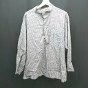 ◇ niko and … ニコアンド フロントボタン チェック柄 胸ポケット 長袖 シャツ サイズF グリーン メンズ レディース E 【中古】