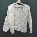 ◇ Sonny Label サニーレーベル ケーブル編み ニット 秋冬 長袖 カーディガン サイズF ホワイト レディース E 【中古】(4)