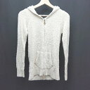 ◇ gelato pique フロントファスナー もこもこ 秋冬向け ガーリー 長袖 パーカー 表記なし クリーム レディース E 【中古】