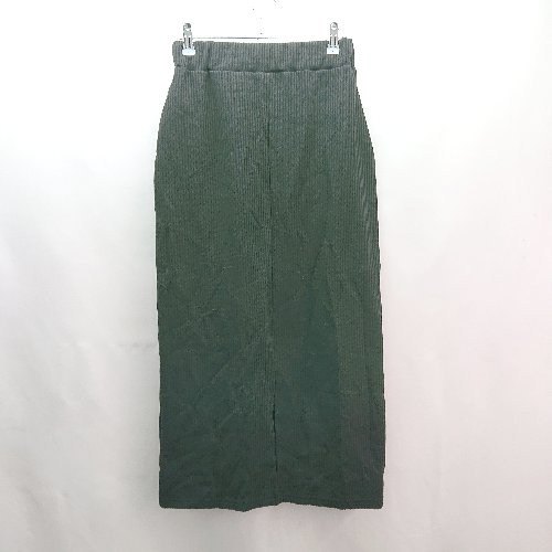 ◇ ◎●未使用● RAY CASSIN ウエストゴム ワッフル生地 ロング丈 タイト スカート サイズF ブラック レディース E 【中古】