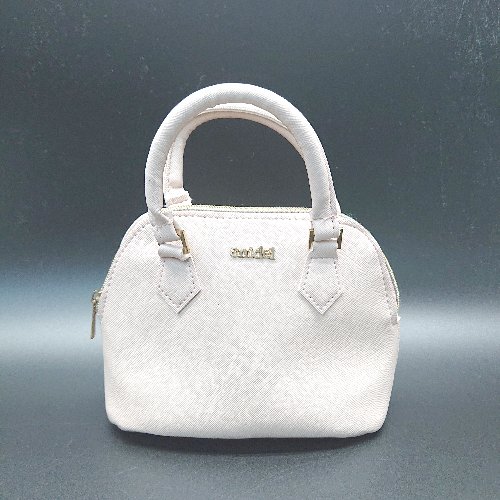 ◇ snidel スナイデル シンプル ゴールド金具 ブランドロゴ ミニハンドバック ライトピンク レディース E 【中古】
