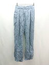◇ TODAYFUL トゥデイフル 裏地 薄手 ツータック シンプル おしゃれ キュプラパンツ サイズ36 ブルー レディース E 【中古】
