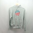 ◇ BEAMS ビームス フード プリント シンプル おしゃれ カジュアル ストレッチ 長袖 パーカー サイズS グレー レディース E 【中古】