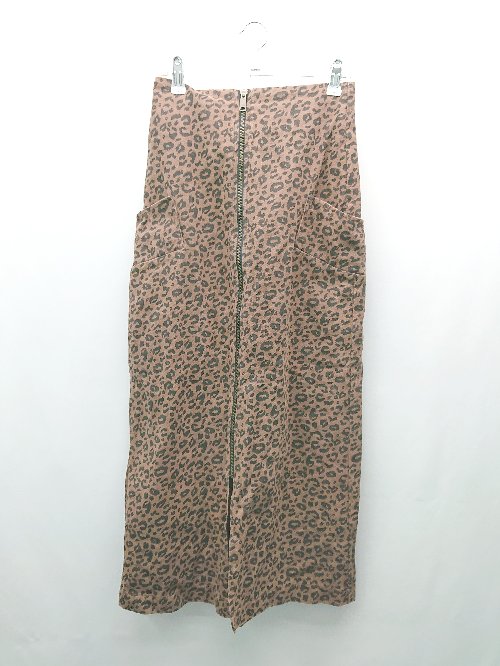 ◇ CAPRICIEUX LE'MAGE アニマル柄 バックウエストゴム ロング丈 タイト スカート サイズF ブラウン/ブラック レディース E 【中古】