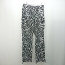 ◇ PAGEBOYLIM ウエストゴム 腰紐調節 センタープレス ストレッチ ゼブラ柄 シンプル パンツ サイズL ブラック メンズ E 【中古】(4)