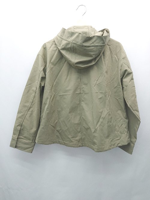 ◇ GU ジーユー フロントジップ カジュアル フーディー 春秋コーデ 長袖 ジャンパー サイズM カーキ レディース E 【中古】