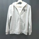 ◇ Anti label jean アンティーレーベル ジップアップ カジュアル フーディー 長袖 パーカー サイズL グレー レディース E 【中古】