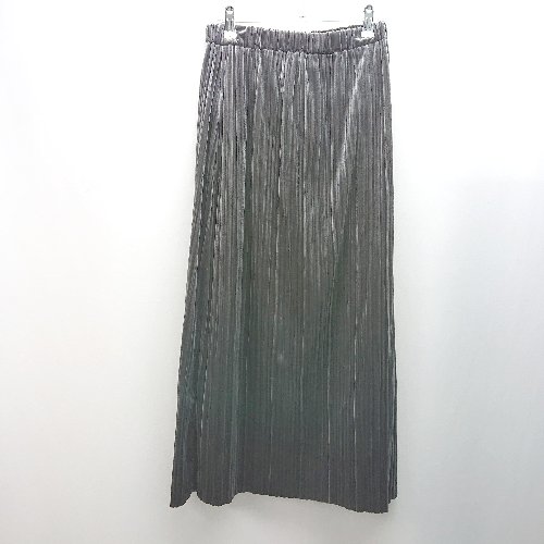 ◇ AMERICAN HOLIC ウエストゴム 腰ひもあり 透け感なし シンプル ロング フレア スカート サイズM グレー レディース E 【中古】