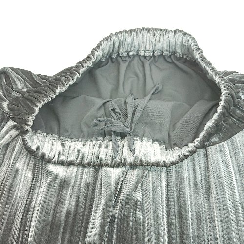 ◇ AMERICAN HOLIC ウエストゴム 腰ひもあり 透け感なし シンプル ロング フレア スカート サイズM グレー レディース E 【中古】