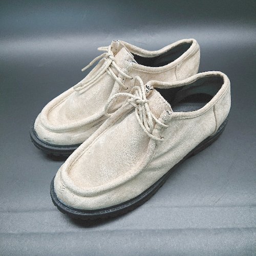 ■ forksy. モカシン縫い シンプル カジュアル オシャレ ショート チロリアンブーツ サイズM ベージュ レディース E 【中古】(4)