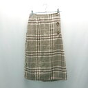 ◇ tocco バックウエストゴム チェック柄 透け感なし ロング ストレート スカート サイズM ブラウン系 レディース E 【中古】