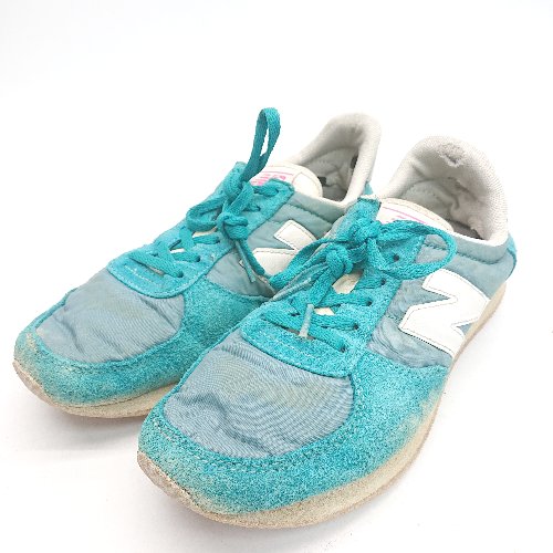 ◇ NEW BALANCE ニューバランス 220 ビッグN ランニング用 スポーティー スニーカー サイズ23.0 グリーン レディース E 【中古】