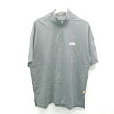 ◇ INHERIT ハーフジップ オーバーサイズ カジュアル おしゃれ 半袖 tシャツ サイズM グレー メンズ E 【中古】(4)