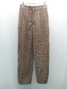 ◇ ◎ ●未使用● ROPE PICNIC バックウエストゴム チェック柄 タック ストレートパンツ サイズ36 ブラウン レディース E 【中古】(4)