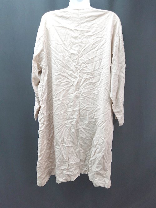 ◇ GU ジーユー 薄手 シンプル オシャレ カジュアル キレイめ ポケット 長袖 ジャケット サイズXL ベージュ レディース E 【中古】