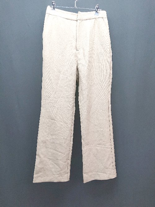 ◇ NEUNA ヌナ バックウエストゴム ストレート 無地 パンツ サイズL ベージュ レディース E 【中古】
