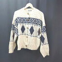 ◇ DAY CLOSET ウール混 アーガイル ラウンドネック 長袖 カーディガン 表記なし アイボリー レディース E 【中古】