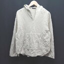 ◇ EKAL フーディー サイドスリット オーバーサイズ 長袖 パーカー サイズF ライトベージュ レディース E 【中古】