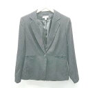 ◇ H&M エイチアンドエム 肩パッド入り バックスリット 上品 フォーマル 長袖 ジャケット サイズ40 ブラック レディース E 【中古】(4)