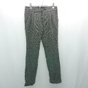 ◇ green label relaxing 2タック チェック柄 ロールアップ パンツ サイズ36 グレー レディース E 【中古】