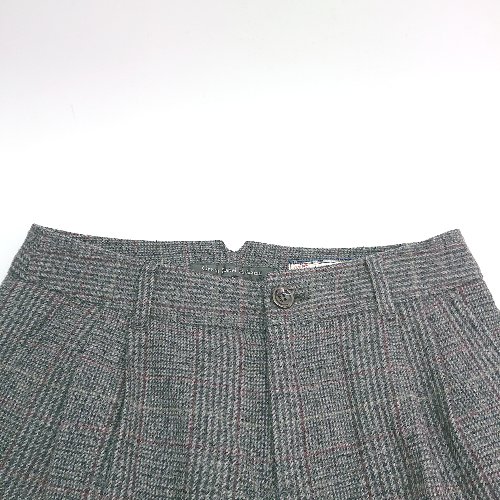 春物 レディース レトロチェック柄 パッチワーク シャーリング ワイドウエスト ハイウエスト 着回し ふんわり Aラインスカート