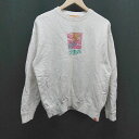 ◇ LEFT ALOVE ラウンドネック プルオーバー バックプリント 長袖 トレーナー サイズL ホワイト レディース E 【中古】