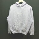 ◇ CANAL NEW YORK フード付き プルオーバー 裏起毛 ブランドロゴ 長袖 トレーナー サイズM パープル レディース E 【中古】