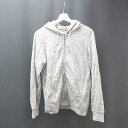 ◇ UNIQLO ユニクロ フード ジップアップ シンプル オシャレ カジュアル 長袖 パーカー サイズS グレー レディース E 【中古】