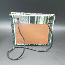 ◇ ROOTOTE ボーダー ストライプ スクエア ミニハンドバッグ グリーン レディース E 【中古】