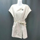 ◇ ◎ CAPRICIEUX LE'MAGE ボタン 切り返し スリット 薄手 シンプル ノースリーブ ベスト サイズF ベージュ レディース E 【中古】(4)
