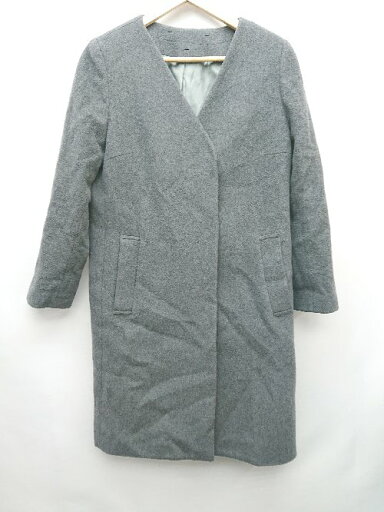 ◇ NOLLEY'S right ノーリーズ ノーカラー シンプル ウール100% 長袖 コート ブルゾン サイズ38 グレー系 レディース P 【中古】 ◇ NOLLEY'S right ノーリーズ ノーカラー シンプル ウール100% 長袖 コート ブルゾン サイズ38 グレー系 レディース P 【中古】
