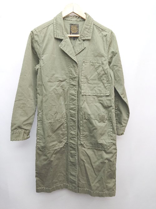 ◇ B:MING LIFE STORE by BEAMS ビームス フロントボタン ミリタリー 長袖 膝丈 ワンピース サイズS カ..