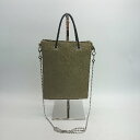 ◇ apart by lowrys 少量サイズ ボールチェーン マグネット開閉 無地 2way ハンドバッグ ブラウン レディース E 【中古】