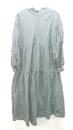 ◇ CLASSICAL ELF フロントボタン 裏地なし バックリボン 無地 長袖 ロング ワンピース サイズM ブラック系 レディース E 【中古】 ◇ CLASSICAL ELF フロントボタン 裏地なし バックリボン 無地 長袖 ロング ワンピース サイズM ブラック系 レディース E 【中古】