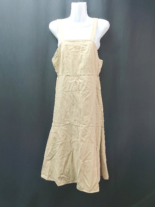 ◇ ehka sopo ウエストゴム カジュアル ワントーン ロング丈 ワンピース サイズF ベージュ レディース E..