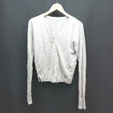 ◇ Luftrobe フロントボタン シンプル フェミニン 長袖 カーディガン サイズ38 グレー レディース メンズ E 【中古】