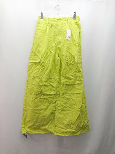 ◇ ◎ ●未使用● ATTITUDE MAKES STYLE ウエストゴム シンプル ワイドパンツ 表記なし ライム メンズレディース E 【中古】 ◇ ◎ ●未使用● ATTITUDE MAKES STYLE ウエストゴム シンプル ワイドパンツ 表記なし ライム メンズレディース E 【中古】