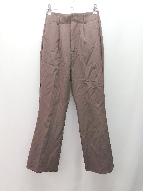 ◇ tiptop ティップトップ 無地 タック バックウエストゴム スラックス サイズS ブラウン レディース E 【中古】