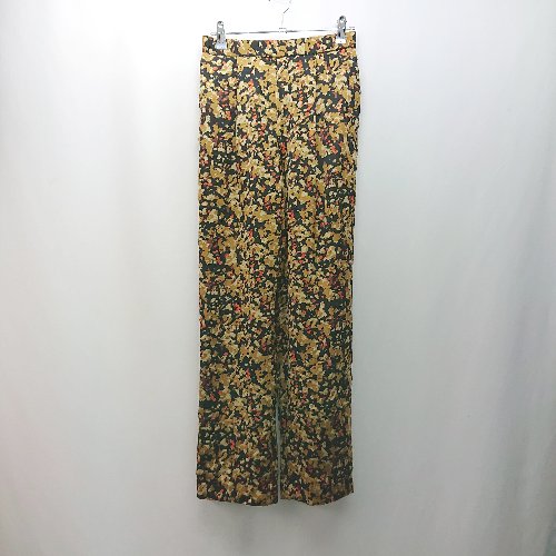 ◇ ◎ ●未使用● Simplicite 総柄 タック バックウエストゴム イージーパンツ サイズF キャメル レディース E 【中古】