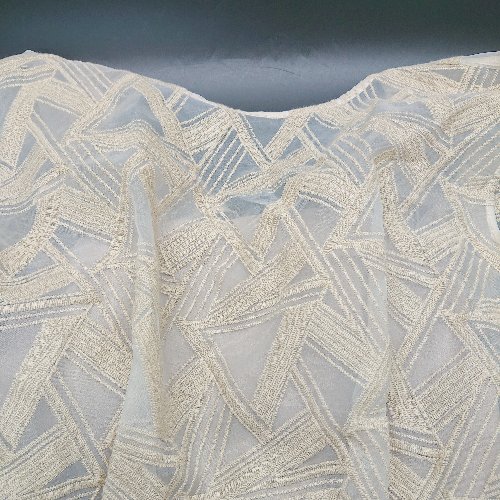 ◇ LAGUNAMOON ラグナムーン パット レース 切り返し リボン ノースリーブ オールインワン サイズM ベージュ レディース E 【中古】