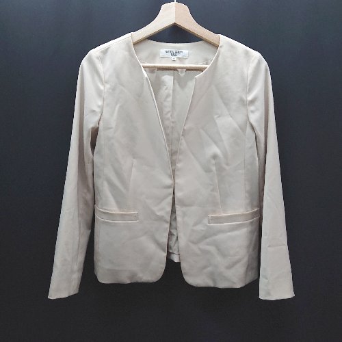 ◇ NATURAL BEAUTY BASIC ストレッチ 裏地 フック 薄手 オシャレ 長袖 ジャケット サイズM ベージュ レディース E 【中古】 ◇ NATURAL BEAUTY BASIC ストレッチ 裏地 フック 薄手 オシャレ 長袖 ジャケット サイズM ベージュ レディース E 【中古】