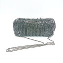 ◇ Whiting & Davis ミニ ジップ開閉 メッシュ ショルダー パーティーバッグ ブラック レディース E 【中古】