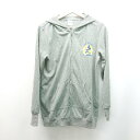 ◇ Disney ディズニー フーディー フルジップ プリント 長袖 パーカー サイズM グレー レディース E 【中古】