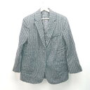 ◇ REVECITE ストライプ柄 キルティング オーバーサイズ 長袖 ジャケット 表記なし ダークグレー メンズ E 【中古】