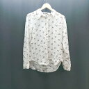 ◇ ZARA WOMAN シアー素材 レオパード おしゃれ かわいい 長袖 シャツ サイズL アイボリー レディース E 【中古】(4)