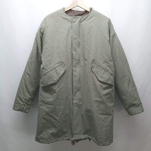 ■ ◎ mystic ノーカラー ボア ミリタリー カジュアル 長袖 ミリタリーコート 表記なし カーキ レディース E 【中古】 ■ ◎ mystic ノーカラー ボア ミリタリー カジュアル 長袖 ミリタリーコート 表記なし カーキ レディース E 【中古】