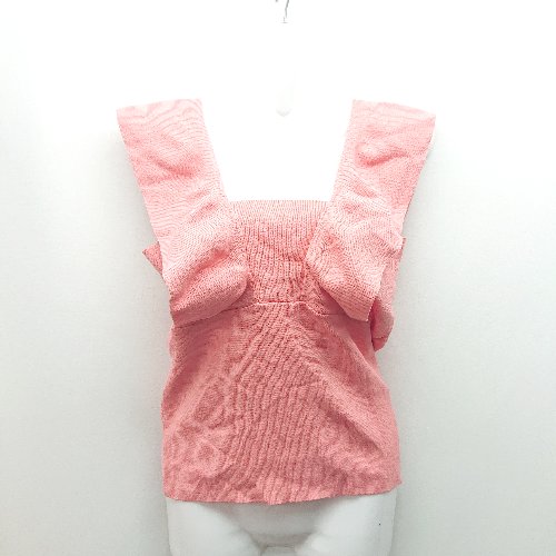◇ MERCURYDUO スリーブレス ハイゲージ ワントーン カジュアル ニット サイズF ピンク レディース E 【..