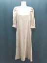 ◇ ◎ W CLOSET カジュアル シンプル 透け感 七分袖 ロング丈 ワンピース サイズF ブラウン レディース E 【中古】