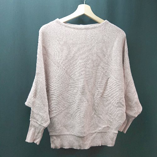 ◇ ViS クルーネック 秋冬向け フェミニン キラキラ 長袖 セーター 表記なし ピンク レディース メンズ E 【中古】